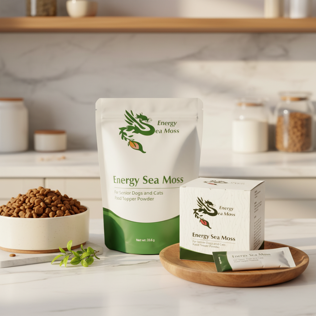 Mousse de mer énergétique - Poudre de complément alimentaire pour chiens et chats âgés